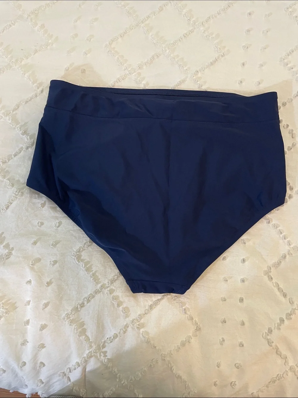 Lands' End Women's High-Waist Swim Bottoms - Navy Blue nwt